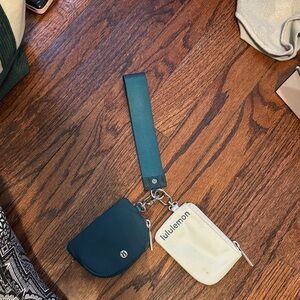 Lululemon teal and gray Wristlet Set